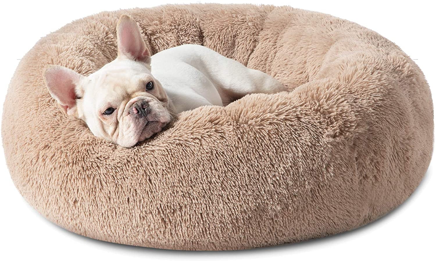 Bedsure Calming Dog Beds for Small Medium Large Dogs - Round Donut Washable Dog  Bed, Anti-Slip Faux Fur Fluffy Donut Cuddler Anxiety Cat Bed, Fits up to  15-100 lbs - Walmart.com