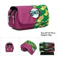 thumbnail image 3 of Estuche para lápices de Anime Demon Slayer, bolsa de almacenamiento de dos capas para estudiantes, estuche para lápices de dibujos animados Tanjirou Nezuko Zenitsu Giyuu, accesorio para cosplay, 3 of 6