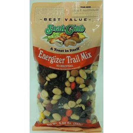 Snak Club Best Value Enrgizer Trail Mix 9 Oz Each ( 6 In A Pack (The Best Trail Mix)