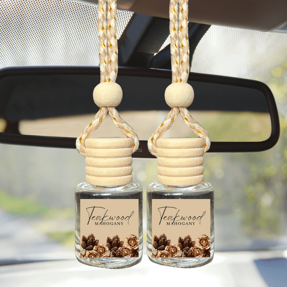 Mahogany Teakwood Hanging Oil Diffuser 2 Pack