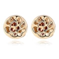 thumbnail image 2 of Temperament Hollow Flower Zircon Ear Studs, 2 of 3