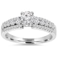thumbnail image 1 of 5/8ct Pave Diamond Engagement Ring 14K White Gold, 1 of 3