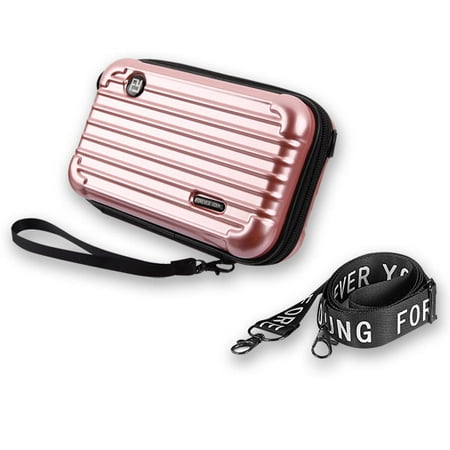 Rose Gold Small Suitcase Bag With Shoulder Strap Pr151