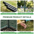 thumbnail image 5 of JIOABL 3-Tier Walk-In Greenhouse with PE Cover, Roll-Up Zipper Door & Side Windows, Steel Frame, Outdoor Plant Greenhouse for Garden, Patio, Green, 5 of 10