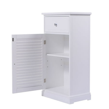 white storage floor cabinet