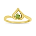 thumbnail image 1 of 10k Yellow Gold Round Peridot Heart Ring, 1 of 6