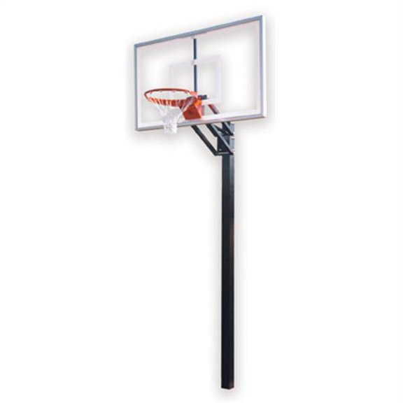 Champ Select Steel-Acrylic In Ground Adjustable Basketball System, Columbia Blue