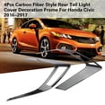 thumbnail image 2 of Rear Tail Light Cover Decoration Frame,4Pcs Carbon Fiber Style Decoration Frame For Honda Civic Rear Tail Light Cover Decoration Frame For Honda Civic Striking Appearance, 2 of 7