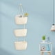 thumbnail image 2 of Cesta colgante de algodón de 3 niveles, estante de pared para frutas y verduras, ahorra espacio blanco, 2 of 9