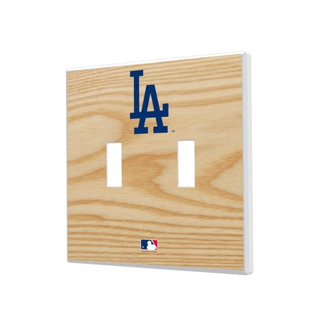 Los Angeles Dodgers Baseball Bat Design Double Toggle Light Switch Plates