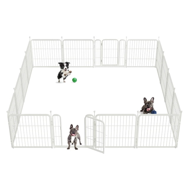 Parque de juegos para perros FXW Rollick para cualquier lugar, patio, caravana, acampada, blanco