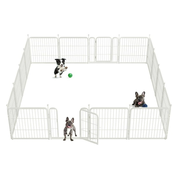 Parque de juegos para perros FXW Rollick para cualquier lugar, patio, caravana, acampada, blanco