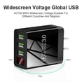 thumbnail image 4 of Muyoka Estación de cargador de teléfono móvil de pared USB de 3 puertos Pantalla digital LED de carga rápida portátil Muyoka Hogar, 4 of 6