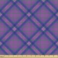 thumbnail image 2 of Ambesonne Plaid Fabric by the Yard Upholstery, Awakening Tones Modern Tartan, 2 Yards, Fuchsia and Dark Blue, 2 of 5