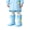 Blue, variant on Toddler Cartoon Pineapple Mid Calf Rain Boots, Adjustable Drawstring Foldable Cuff, Light Waterproof EVA for Kids Puddle Play Rainy Outdoor Activities Pink 160