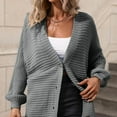 thumbnail image 5 of Vedolay Long Cardigans for Women Long Sleeve Cardigan Sweaters Open Front Button Down Loose Sweaters Gray,S, 5 of 5