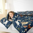 thumbnail image 4 of Manfei Boho Jungle Animal Bedding Comforter Set for Child, Squirrel Fox Butterfly Twin Comforter Sets, Rustic Farmhouse Reversible Bedding Set, Breathable Home Decor, 2pcs, 4 of 8