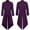 Purple, variant on ZGRBOU Mens Black Vintage Tailcoat Jacket Fancy Cool Cosplay Costume Long Sleeve Steampunk Robe Halloween Costume