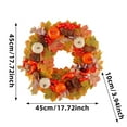 thumbnail image 3 of WEGFTDUOP Halloween Decor Pumpkin Pinecone Wreath Festival Decoration Thanksgiving Door Hanging Berry Simulation Maple Leaf Indoor Ornaments, 3 of 6