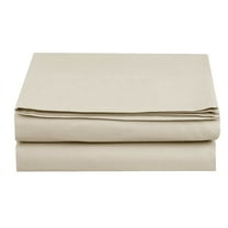 1500 Series Soft Egyptian Quality 1-Piece Flat Sheet, - All Colors King, Cream