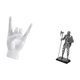 thumbnail image 5 of Estatua del gesto de la roca,Figuras de estatuas de dedos con gestos de música rock,Figura de escritorio,Estatua de caballero,artesanía artística,coleccionable,escritorio,oficina,Figura, 5 of 8