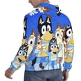 thumbnail image 4 of Lsque Bluey Pattern Casual Men's Hoodie,Hooded Sweatshirt with Kangaroo Pocket,Pullover Hoodie-X-Large, 4 of 8