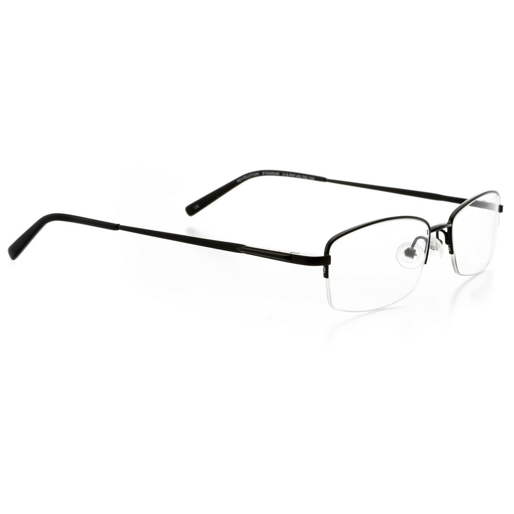 Optical Eyewear Rectangle Shape Metal Half Rim Frame Prescription Eyeglasses Rx Matte