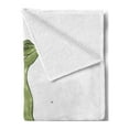 thumbnail image 2 of Frog Soft Flannel Fleece Blanket, Frog Jumping in Excitement in the Water Happy Toad Freedom Relax Lifestyle Humor, Cozy Plush for Indoor and Outdoor Use, 50" x 70", Olive Green Grey, by Ambesonne, 2 of 5