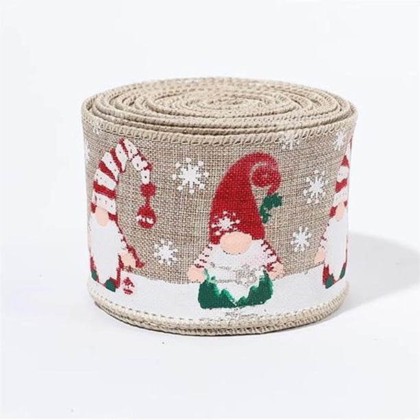 Cinta Cinta Accesorios para Árbol de Navidad Lazo Cinta Decorativa Navideña
