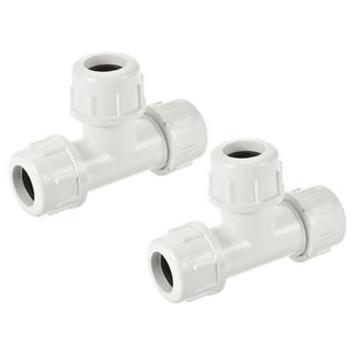 Legines Brass Compression Tube Fitting, Union, 1/4 OD x 1/4 OD, Pack of 2