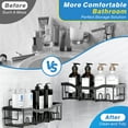 thumbnail image 4 of Shower Caddy, Shower Shelves 5 Pack, Adhesive Shower Organizer for Bathroom & Kitchen, No Drilling, Large Capacity, Rustproof SUS304 Stainless Steel Bathroom Organizer, Bathroom Accessories, Black, 4 of 7