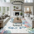 thumbnail image 3 of Non-Slip Rug Pad Rugs Marine Life Octopus Seahorse Rectangle Area Rugs 5x7Ft Soft Carpet Pads for Living Room Kids Room, Watercolor Corals Fish, 3 of 9