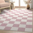 thumbnail image 6 of Well Woven Apollo Square Modern Geometric Pink Flat Pile Easy to Clean 3'3" x 5' Area Rug for Living Room Dining Room Bedroom and Kitchen, 6 of 6