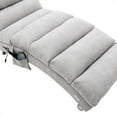 thumbnail image 3 of Linen Chaise Lounge Indoor Chair, Modern Upholstered Lounge Sofa Linen Massage Chaise Lounge, Comfortable Leisure Sofa Chair Suitable for Bedroom, Office or Living Room, Light Gray, 3 of 6