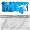 thumbnail image 2 of Kitchen Valances for Window, Summer Pool Water Palm Leaves Light Filtering Rod Pocket Valance Curtain, Beach Balls Starfish &nbsp;Short Curtains Window Topper for Bedroom Bathroom Living Room 42x18in, 2 of 9