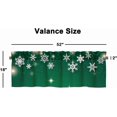 thumbnail image 6 of Valance Curtains for Kitchen Windows, Green Sparkle Snowflake Christmas Velvet Valances, Winter Window Treatment Rod Pocket for Bedroom Bathroom Cafe Room 52x18 inch, 6 of 6