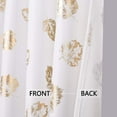 thumbnail image 5 of MURMUREY Kitchen Curtain Valance with Leaf Metallic Foil Pattern, Leaves Design Valance Curtains for Bathroom, White Valance Curtain Cafe Curtains, 54" x 15", Off White, 5 of 7