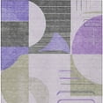 thumbnail image 4 of HomeRoots 617990 9 x 12 ft. Lavender, Gray & Silver Geometric Washable Indoor & Outdoor Rectangle Area Rug, 4 of 5