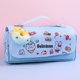 thumbnail image 1 of Estuche para lápices, estuche para lápices de juguete de descompresión para gatos, estuche portátil grande para lápices con asa, estuche multifunción con cremallera de lona Kawaii de 3 compartimentos JAMW Sencillez, 1 of 5