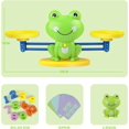 thumbnail image 3 of ZHAOCHENG Juguete Montessori de escala matemática, juego de matemáticas de equilibrio de rana con escala y accesorios, juguete educativo de conteo y aritmética, regalo para niños y niñas de 3 años en, 3 of 5