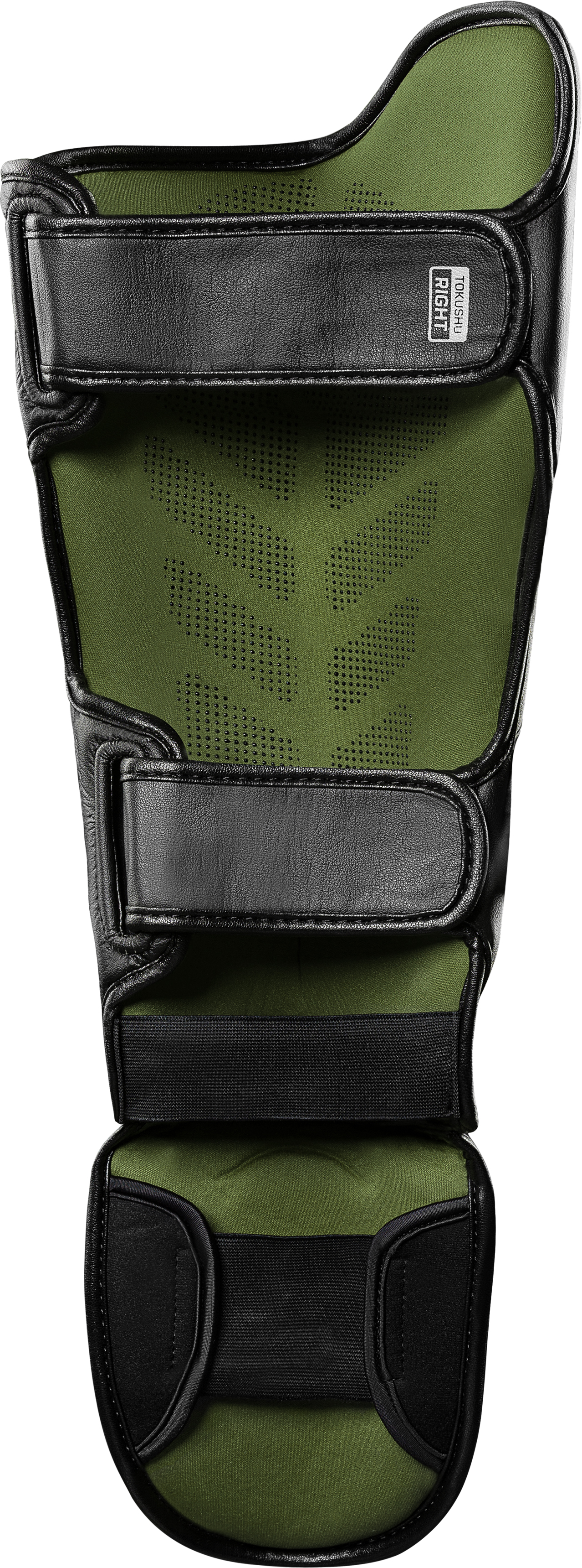 Hayabusa T3 Striking Shinguards, Black/Green Large