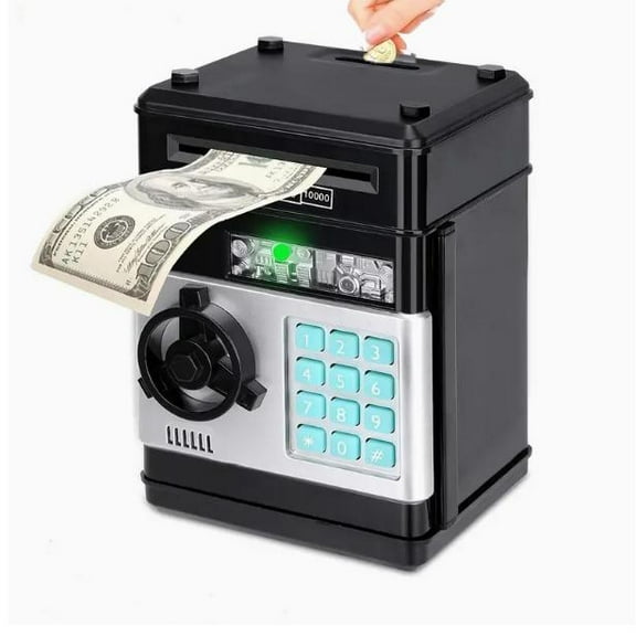 Electronic Piggy Bank with Password Code Lock | Kids Coin Money Savings Box Safe Cash Coin Can Toy, Mini ATM Banks for 3 4 5 6 7 8 9 10 11 12 Year Old Boys Girls