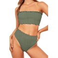 thumbnail image 1 of Maillots de Bain Bandeau 2 Pièces Taille Haute pour Femmes, 1 of 6