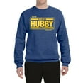 thumbnail image 2 of Wild Bobby,The Best Hubby in The Galaxy, Father's Day, Unisex Crewneck Graphic Sweatshirt, Vintage Heather Blue, Small, 2 of 3