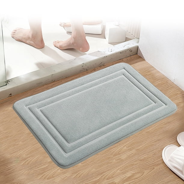 Chakme Tapis de bain en mousse à mémoire de forme, absorbant, antidérapant, pour décoration de douche, paillasson, salle de bain et salon, 60 x 90 cm, bleu sarcelle