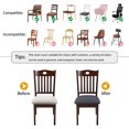 thumbnail image 7 of Dowbom Stretch Chair Seat Covers Spandex Jacquard Dining Chair Seat Covers Washable Cushion Cover, 7 of 7