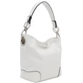 thumbnail image 1 of Bolso de hombro Hobo ALYSSA blanco con herrajes Big Snap Hook, 1 of 7