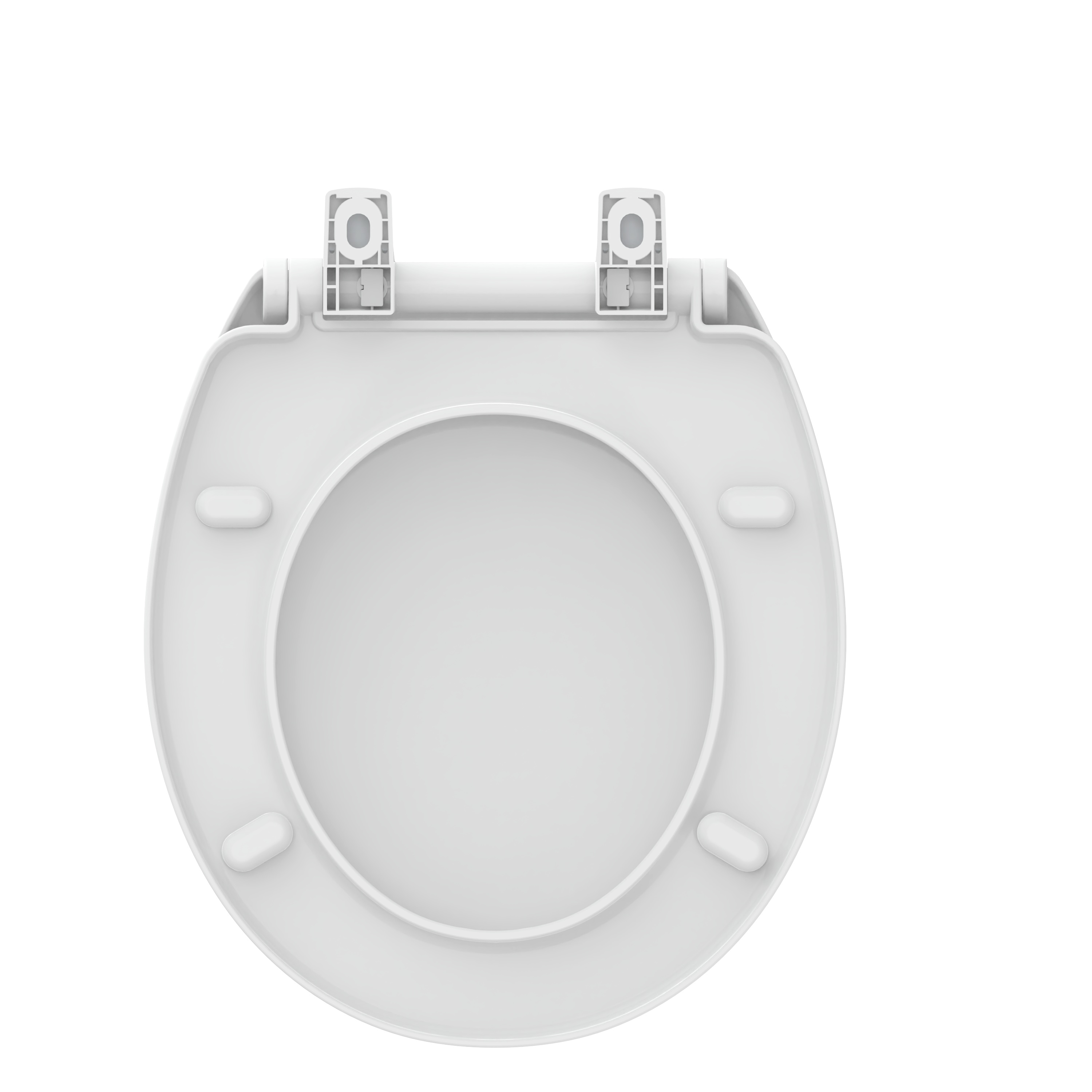 Mainstays Plastic Round Toilet Seat, Daisy White photo 8