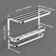 thumbnail image 2 of 22.8Inch Towel Rack for Bathroom and Lavatory Towel Hanger with Wall Mount Towel Bars 304 Stainless Steel No Drill (Collapsible Towel Rack with Bathroom Organize Shower Shelves), 2 of 11
