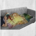 thumbnail image 6 of Mermaid Soft Flannel Fleece Throw Blanket, Mermaid Playing Violin at Sunset View Colorful Realistic Design Soft Dreamlike, Cozy Plush for Indoor and Outdoor Use, 60" x 80", Multicolor, by Ambesonne, 6 of 6